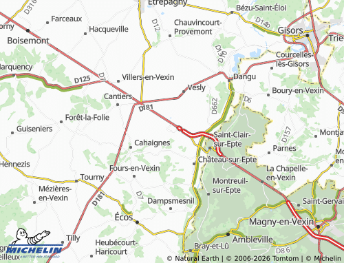 MICHELIN Authevernes map - ViaMichelin