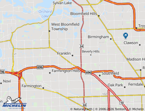 Mappa MICHELIN Franklin - ViaMichelin
