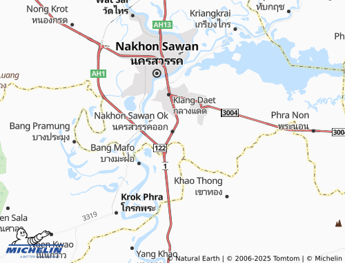 MICHELIN Nakhon Sawan Ok map - ViaMichelin