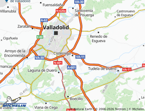 Mappa MICHELIN Cistérniga - ViaMichelin
