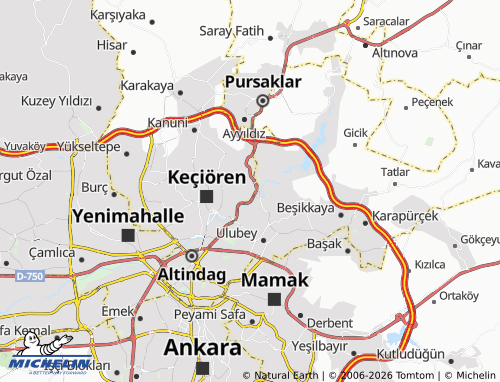 MICHELIN Yeşilöz map - ViaMichelin