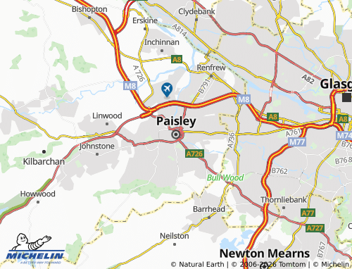 Carte MICHELIN Paisley - ViaMichelin