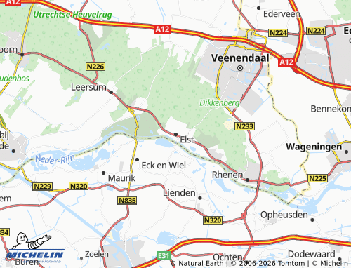 Carte MICHELIN Elst - ViaMichelin