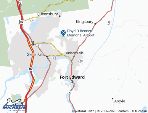 Mapa MICHELIN Hudson Falls - ViaMichelin
