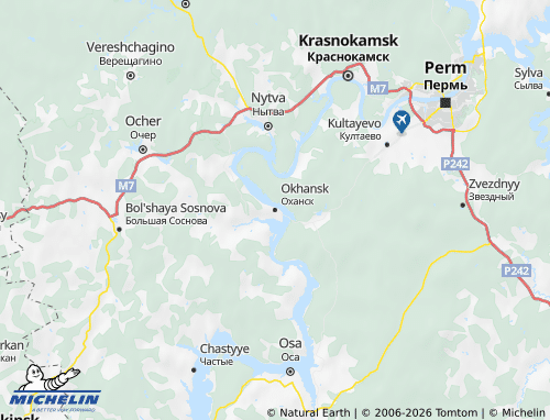 MICHELIN-Landkarte Ochansk - ViaMichelin