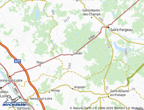 Mappa MICHELIN Lavau - ViaMichelin