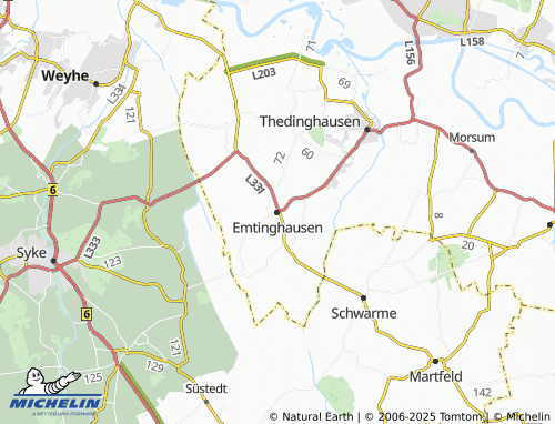 MICHELIN Emtinghausen map - ViaMichelin