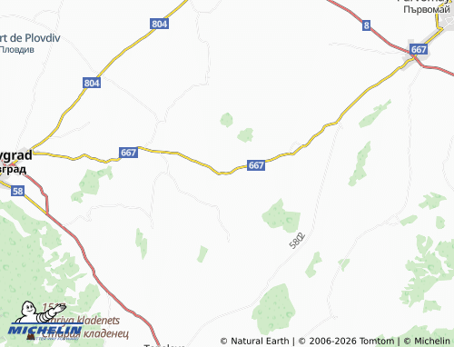 MICHELIN Patriarh Evtimovo map - ViaMichelin