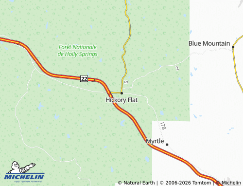 Mappa MICHELIN Hickory Flat - ViaMichelin