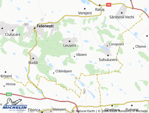 MICHELIN Văsieni map - ViaMichelin