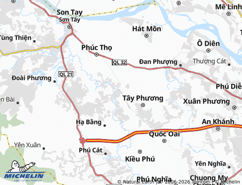 MICHELIN Thạch Thất map - ViaMichelin