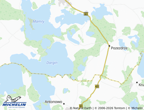 MICHELIN Nowy Harsz map - ViaMichelin