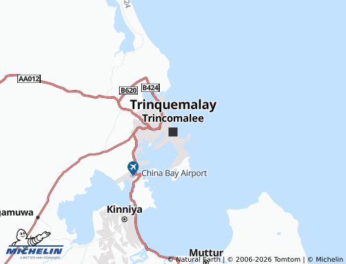 Kaart MICHELIN Trincomalee - ViaMichelin