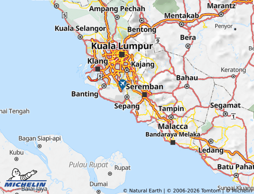 MICHELIN-Landkarte Sepang - ViaMichelin