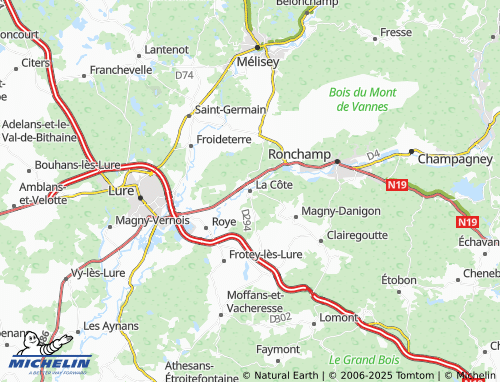 MICHELIN La Côte map - ViaMichelin
