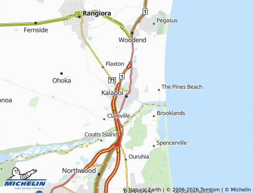 Mapa MICHELIN Kaiapoi - ViaMichelin