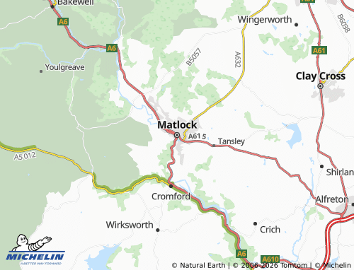Mappa MICHELIN Matlock - ViaMichelin