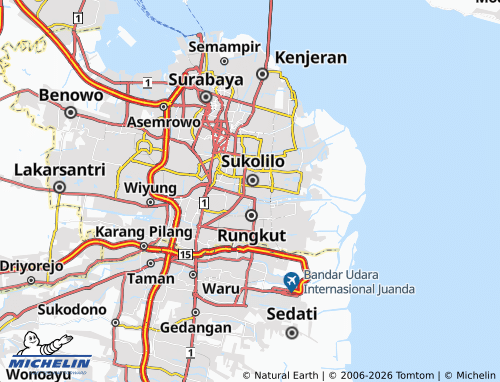 Mapa MICHELIN Nginden Jangkungan - ViaMichelin
