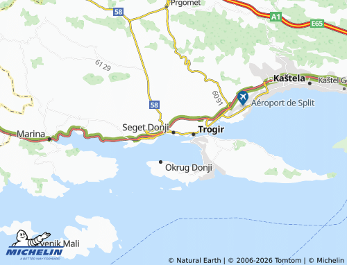 MICHELIN Seget Donji map - ViaMichelin