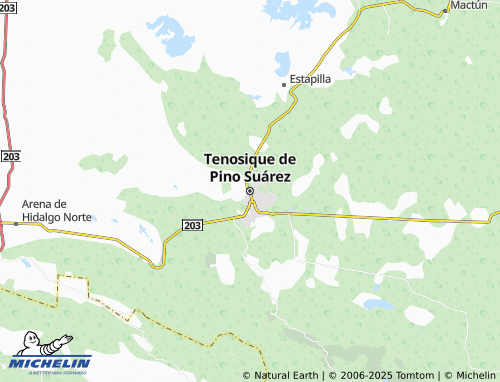 Mappa MICHELIN Tenosique de Pino Suárez - ViaMichelin