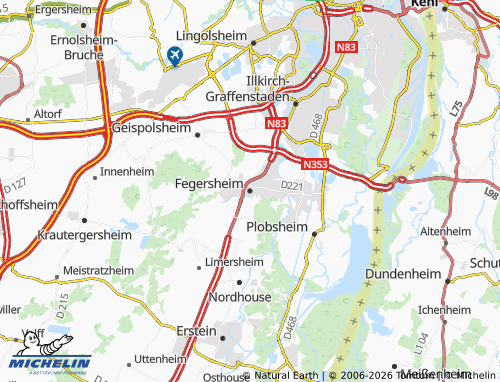 Mapa MICHELIN Fegersheim - ViaMichelin