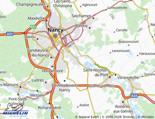 MICHELIN-Landkarte Laneuveville-devant-Nancy - ViaMichelin