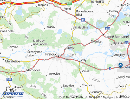 Mapa MICHELIN Břehy - ViaMichelin