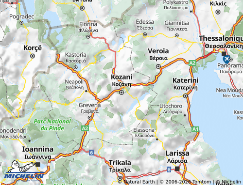 Carte MICHELIN Macédoine-Occidentale - ViaMichelin