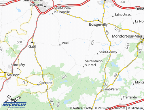 Carte MICHELIN Bléruais - ViaMichelin