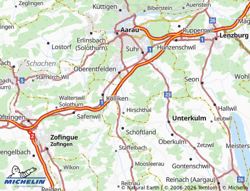 MICHELIN-Landkarte Muhen - ViaMichelin