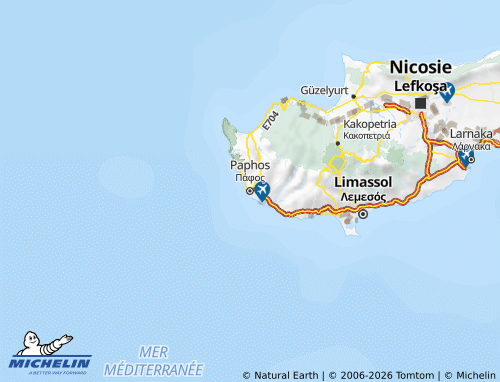 Carte MICHELIN Pafos - ViaMichelin