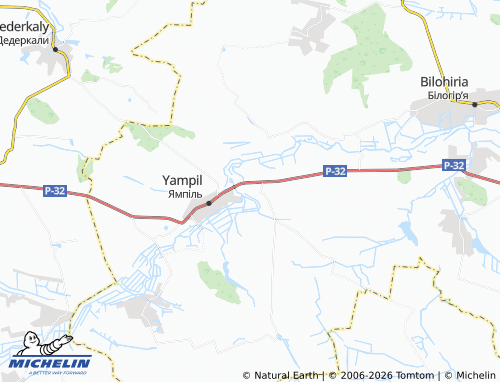 MICHELIN Tykhomel map - ViaMichelin