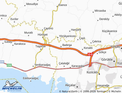 MICHELIN Badırga map - ViaMichelin