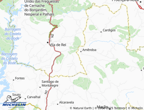 Carte MICHELIN Ribeiros - ViaMichelin