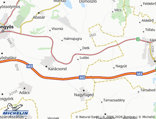 MICHELIN Ludas map - ViaMichelin