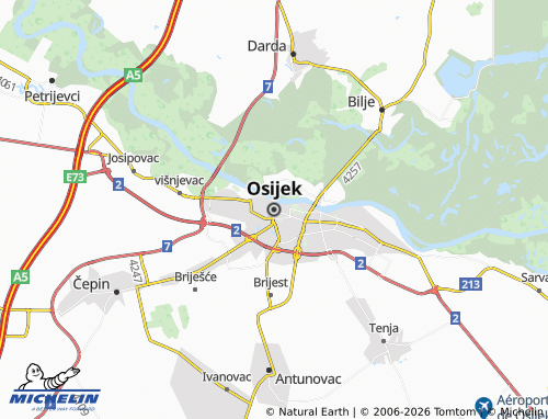 MICHELIN Osijek map - ViaMichelin