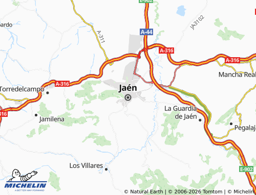 MICHELIN-Landkarte Jaén - ViaMichelin