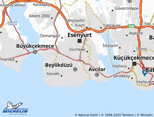 MICHELIN Güzelyurt map - ViaMichelin