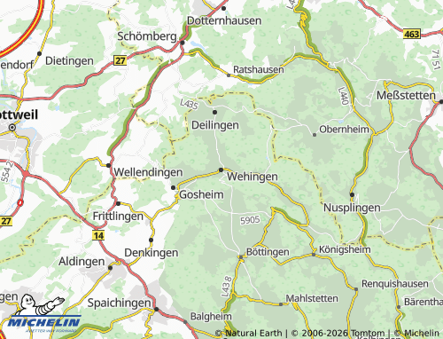 MICHELIN Wehingen map - ViaMichelin
