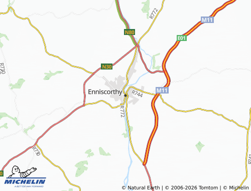 Mapa MICHELIN Enniscorthy - ViaMichelin