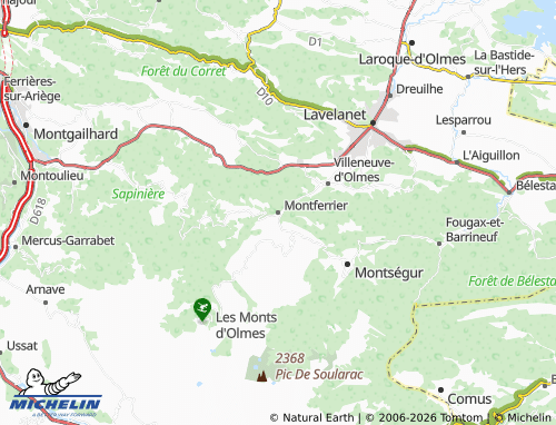 MICHELIN Montferrier map - ViaMichelin