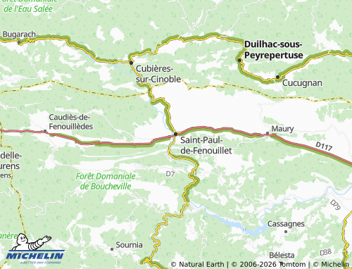 MICHELIN Saint-Paul-de-Fenouillet map - ViaMichelin