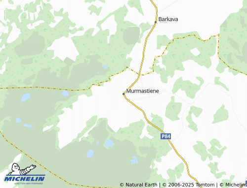 MICHELIN Murmastienes pagasts map - ViaMichelin