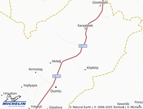 MICHELIN Sögütyanı map - ViaMichelin