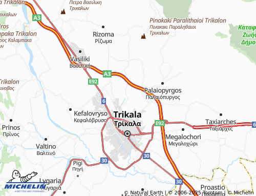 MICHELIN Perdikorrachi map - ViaMichelin