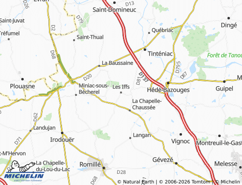 Mappa MICHELIN Les Iffs - ViaMichelin
