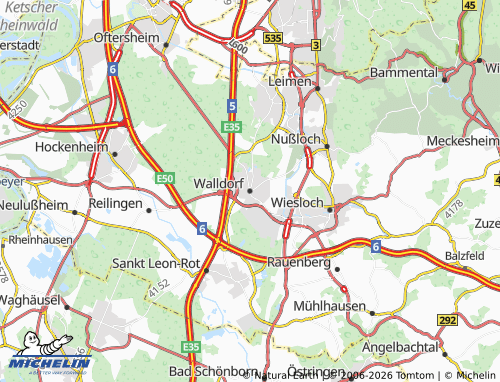 Carte MICHELIN Walldorf - ViaMichelin