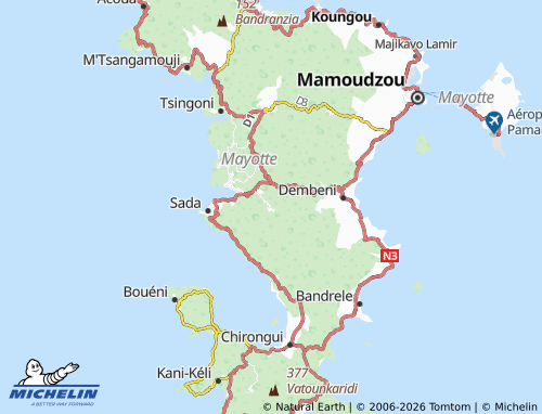 Mapa MICHELIN Ouangani - ViaMichelin