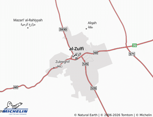 MICHELIN-Landkarte al-Zulfi - ViaMichelin