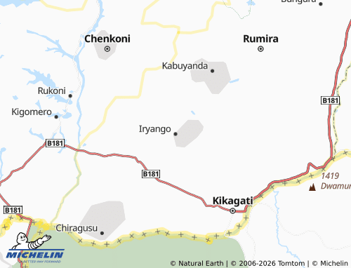Carte MICHELIN Iryango - ViaMichelin